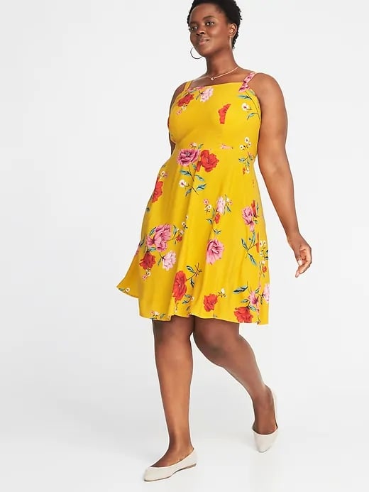 yellow floral old navy dress