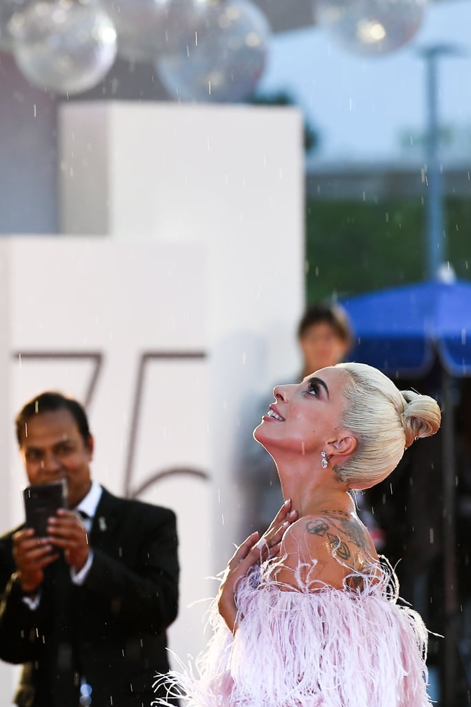 Lady Gaga Pink Valentino Dress at Venice Film Festival