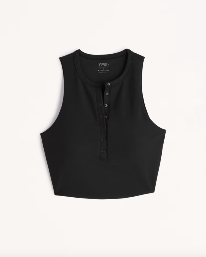 YPB SculptLux Curve Love Plunge Henley Slim Tank