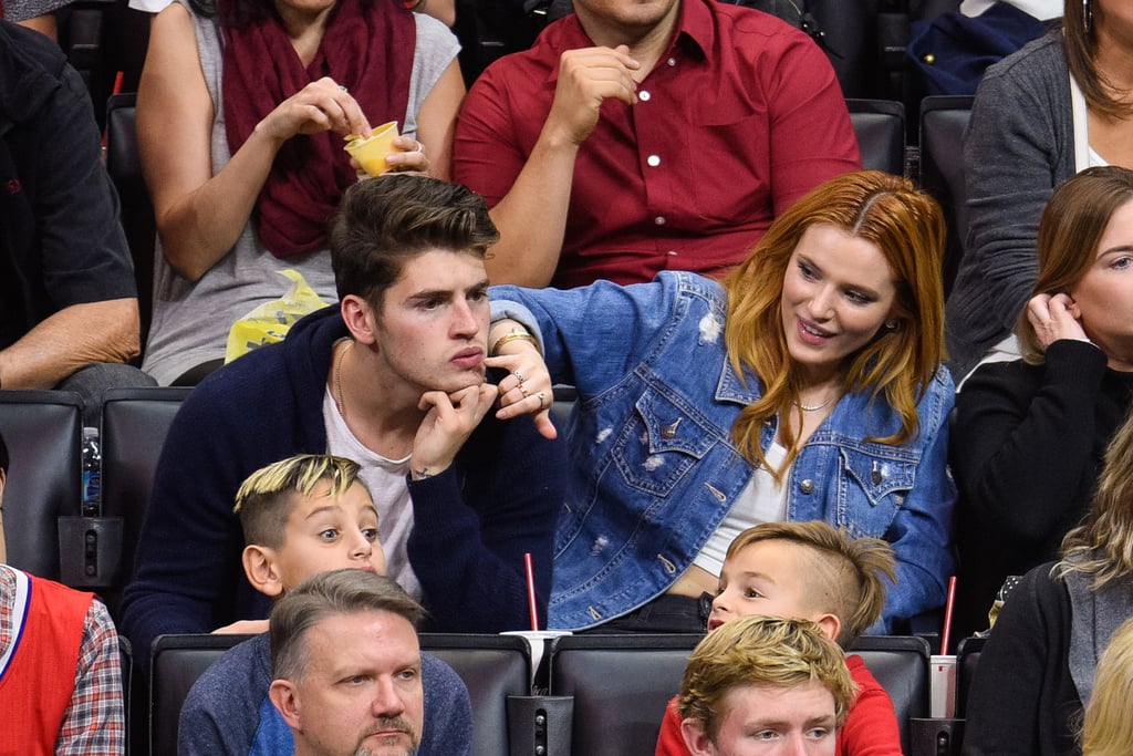 Bella Thorne and Gregg Sulkin Show PDA at Basketball Game