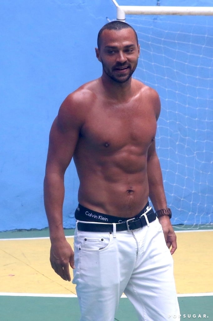 Jesse Williams Shirtless in Brazil Pictures January 2018.