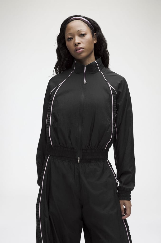 Ganni x Lululemon Ruffle-Trim Textured Jacket ($240)
"As a fashion girl who loves fitness, the Ganni x Lululemon collab couldn't be more exciting to me. I especially love the tracksuits, which feature a delicate ruffle trim that brings a feminine twist to athleticwear. This is definitely the type of look you work out in, then brunch in afterwards." — Sarah Wasliak, shopping director and social host