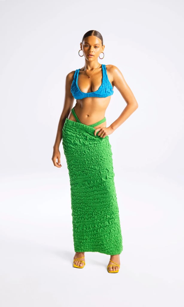 Shop the Hanifa Shani Maxi Set in Blue/Green