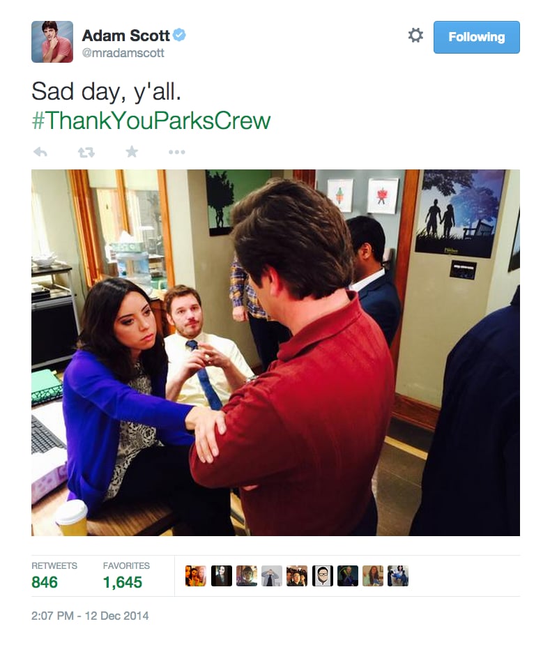 Parks and Recreation Cast Tweets About Last Day of Filming