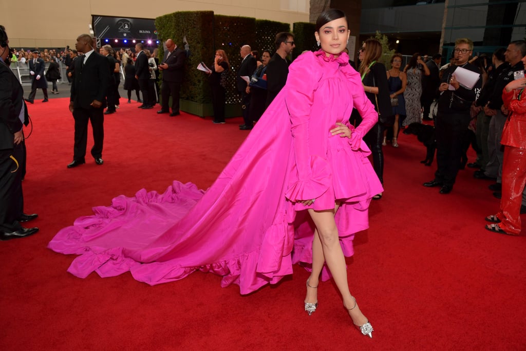 Sofia Carson Pink Giambattista Valli Dress at Latin Grammys