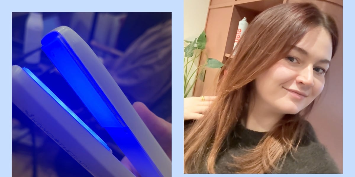 A salon-style image representing hair cryotherapy for shine