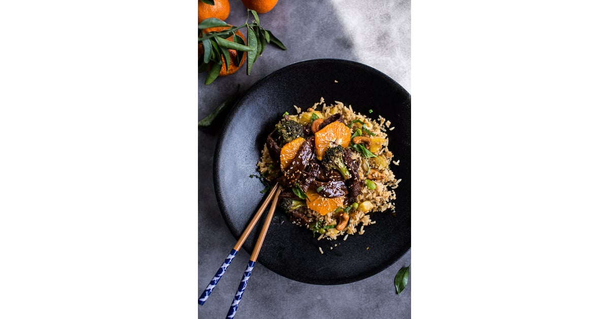 Orange Teriyaki Beef With Pineapple Edamame Fried Rice The Best Wok