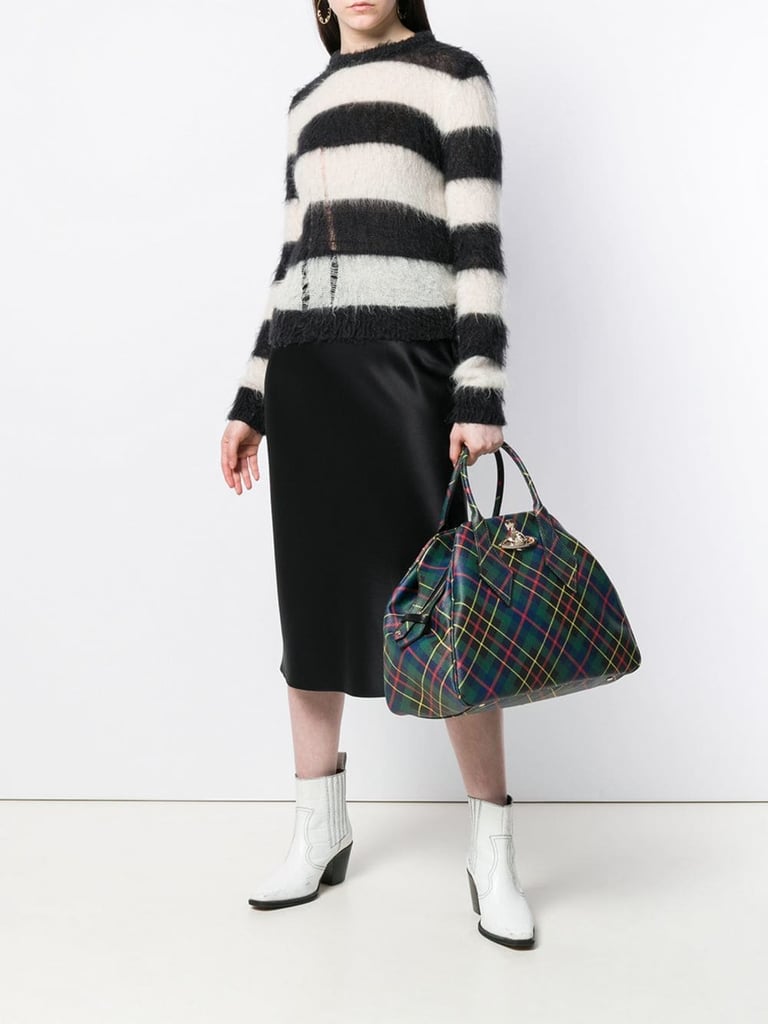 Vivienne Westwood Plaid Logo Tote Bag