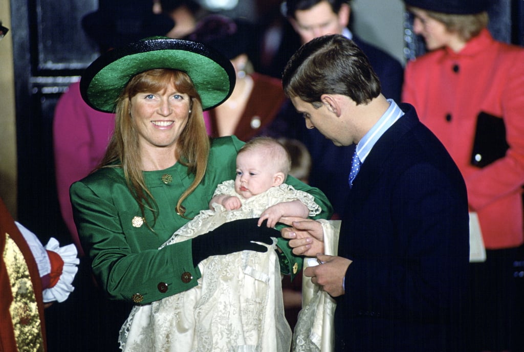 Sarah and Andrew gushed over their baby daughter Beatrice at her christening in 1988.