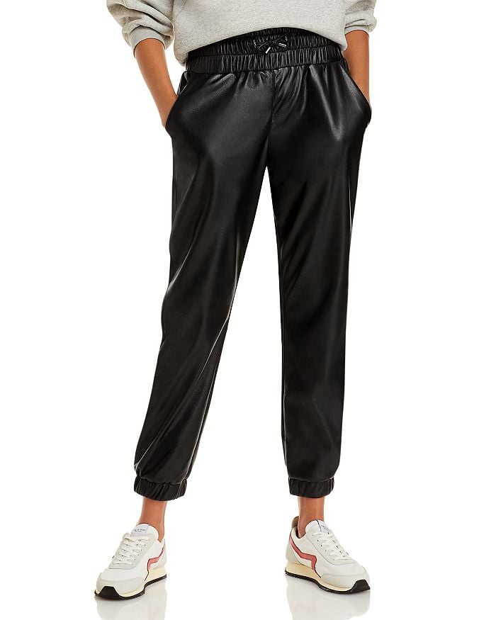 Joie Wadley Faux Leather Jogger Pants 