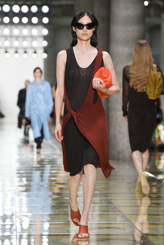 A Bottega Veneta Bag and Shoes on the Runway During Milan Fashion Week