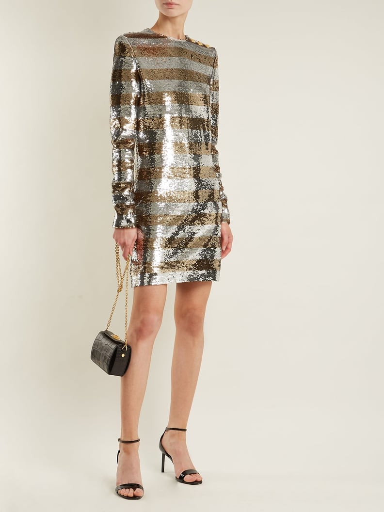 Balmain Boat Neck Mini Dress