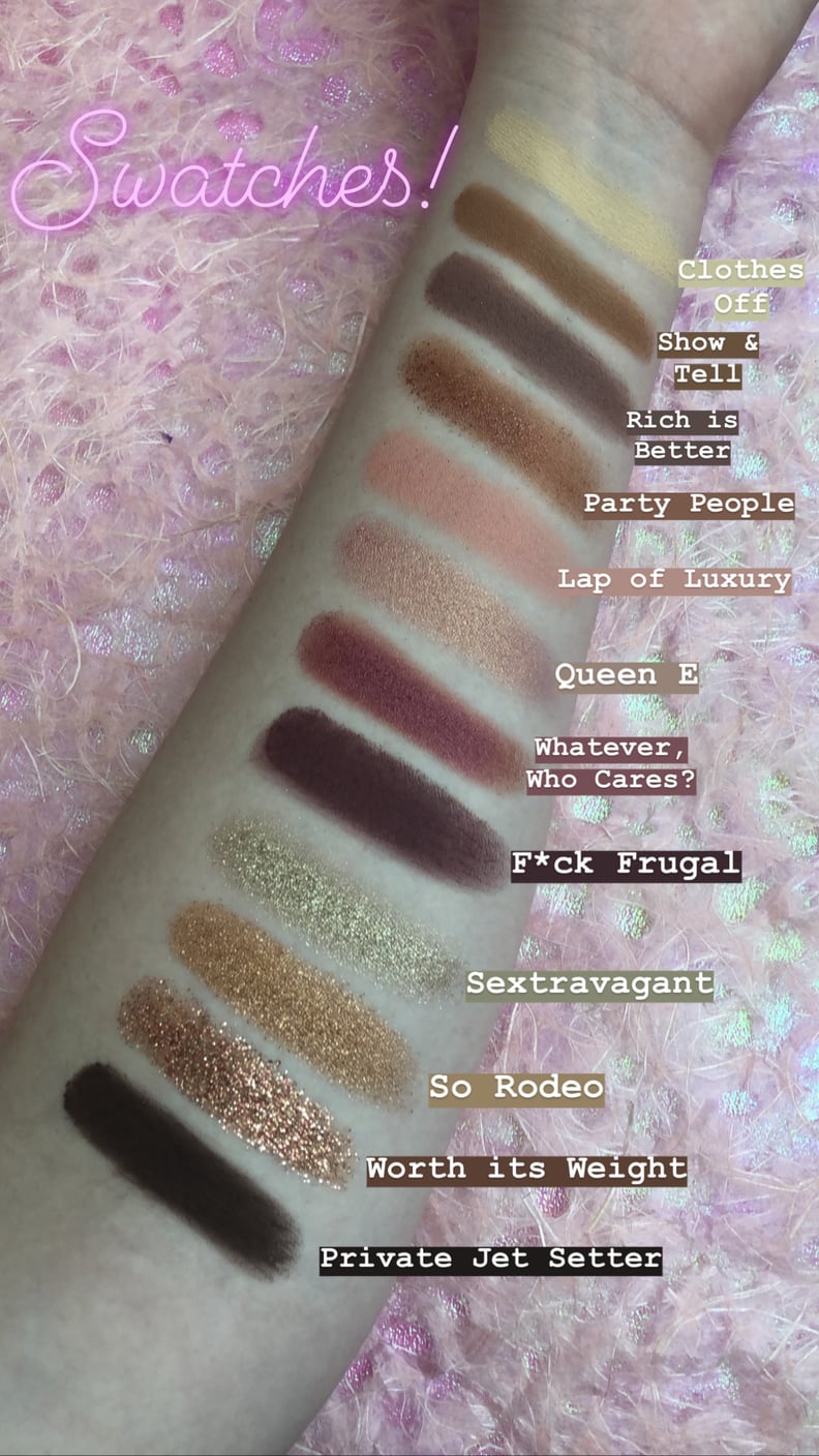 Too Faced Pretty Mess Eye Shadow Palette Swatches