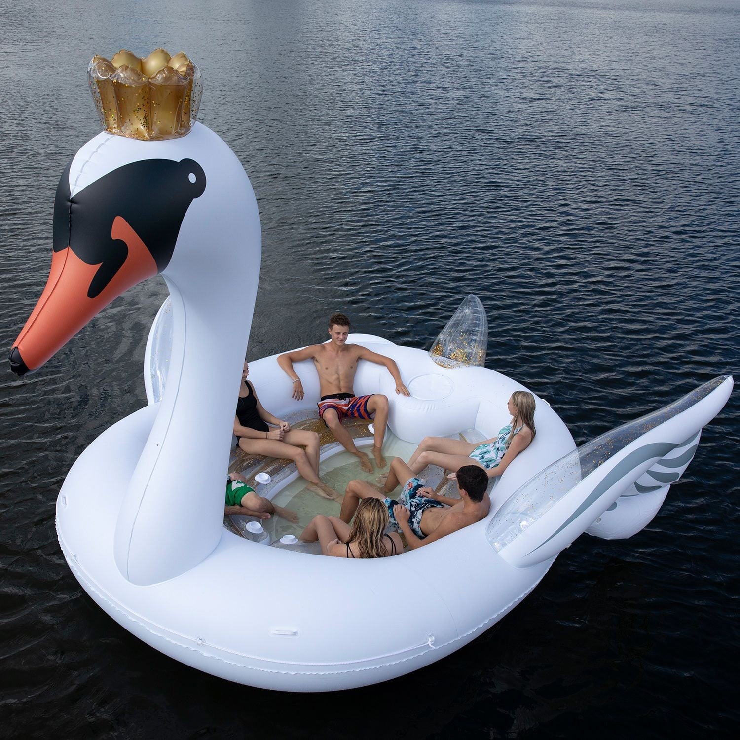 Really Big Inflatable Swan Blow Up Pool Float By Sunnylife 