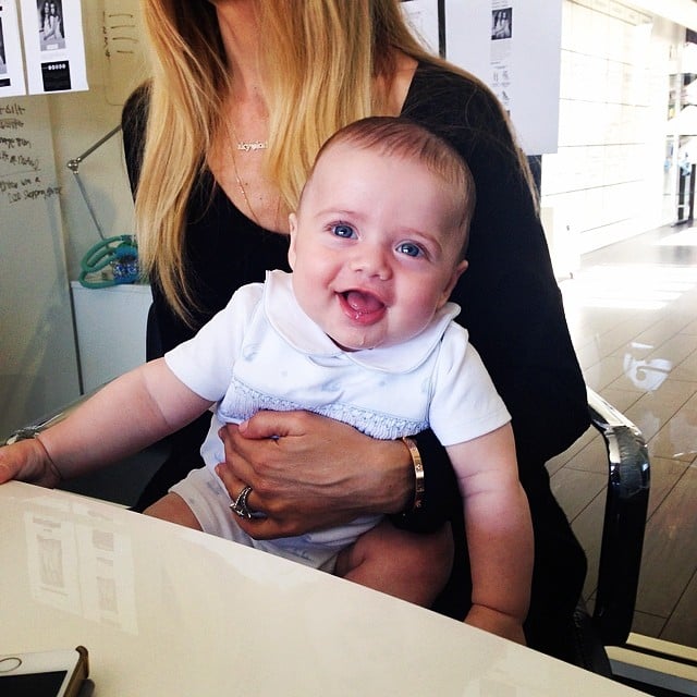 Little Kaius Berman helped his mom, Rachel Zoe, at work.
Source: Instagram user rachelzoe