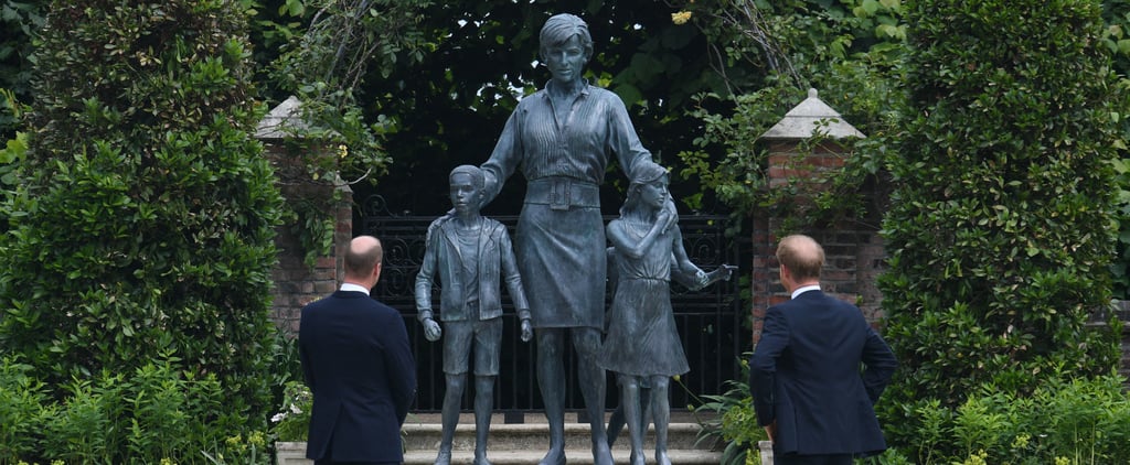William and Harry Honor Princess Diana's "Love, Strength, and Character" With New Statue