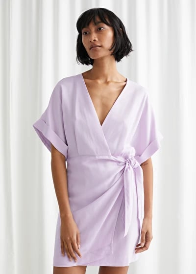 ☀ Other Stories Kimono Wrap Mini Dress ...