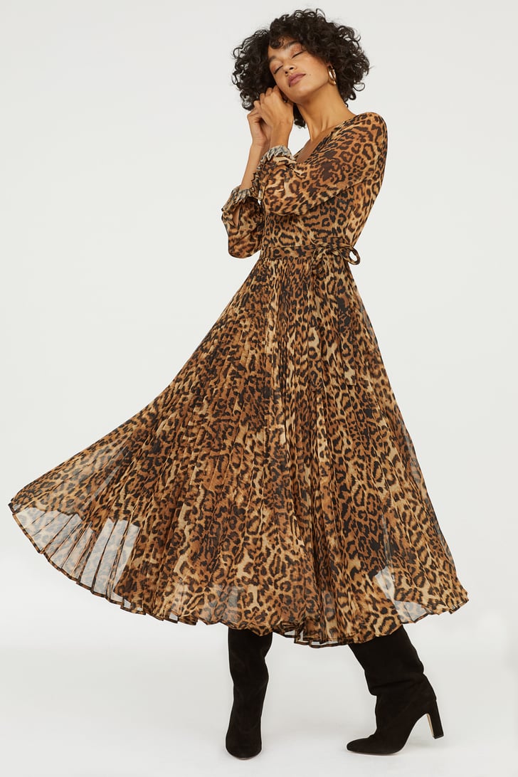 h&m pleated dress