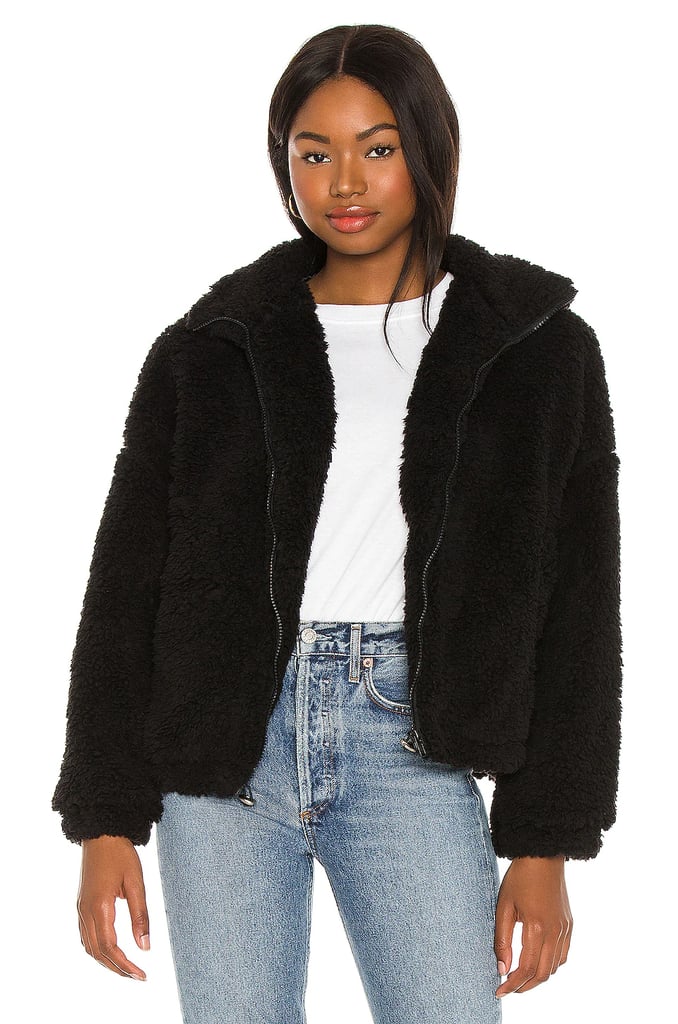 A Stylish Fur Find: SNDYS Sheepish Faux Fur Jacket in Black