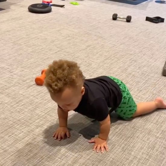 Steph Curry's Baby Boy Canon Does Pushups | Video