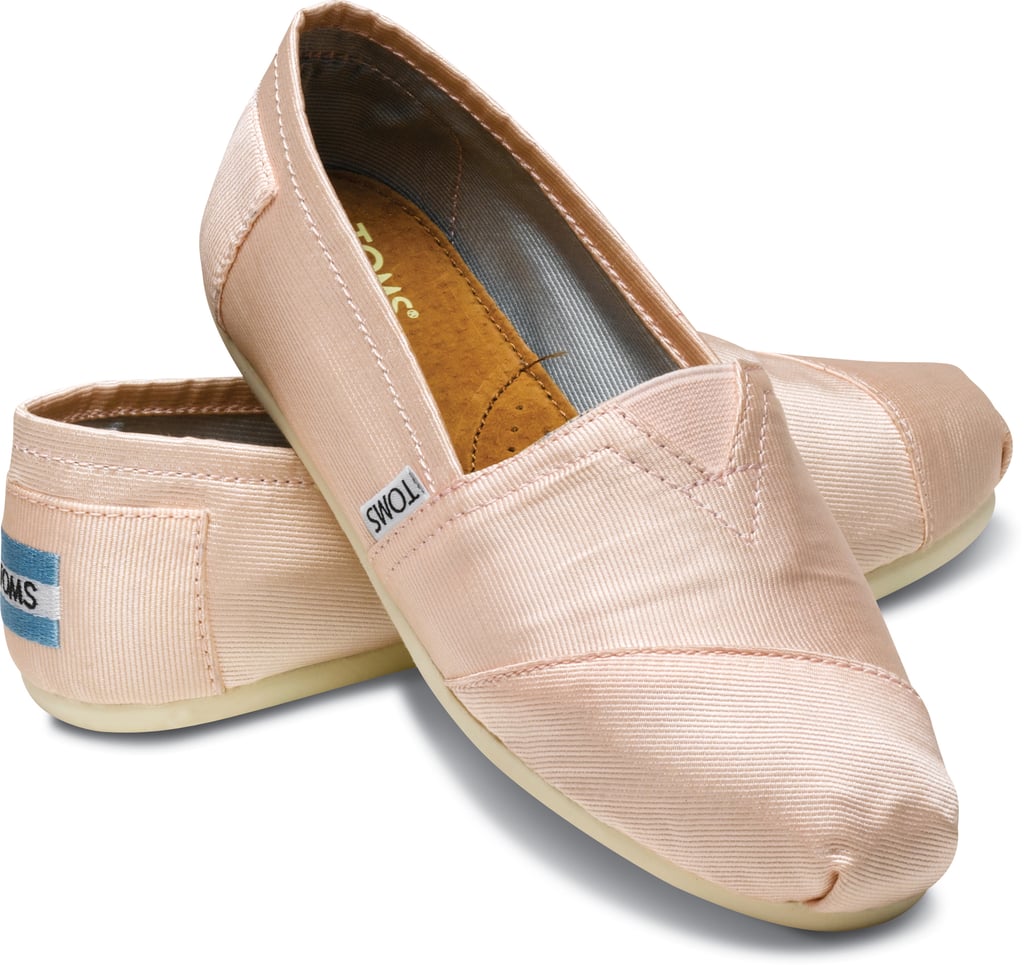 TOMS Petal Grosgrain Light Pink Slip-On Sneakers ($54)