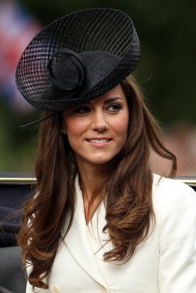 During the Trooping the Color procession in 2011, the duchess wore this stunning sheer fascinator.