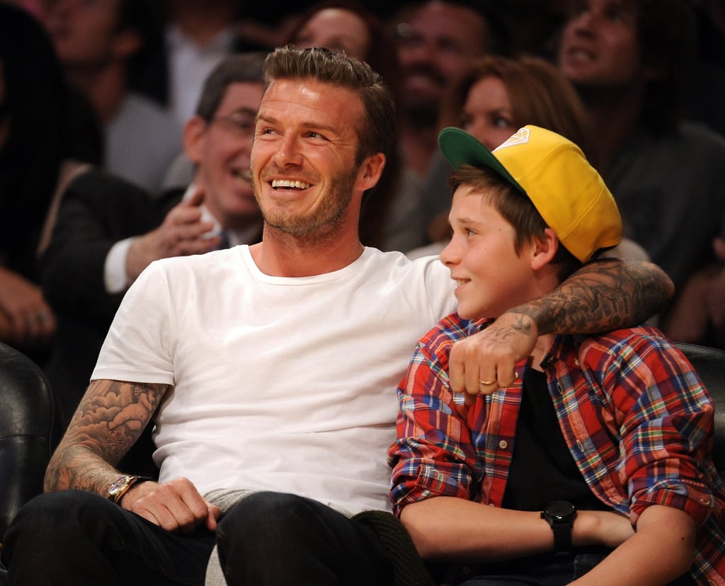 David and Brooklyn Beckham Pictures | POPSUGAR Celebrity Photo 4