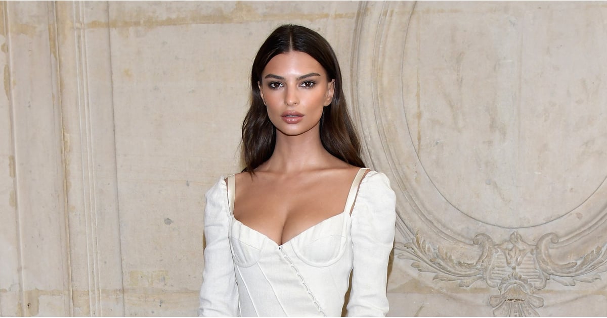 Emily Ratajkowski Wearing White Brock Collection Dress | POPSUGAR Fashion