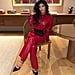 Kylie Jenner Sexy Red Jumpsuit on Instagram