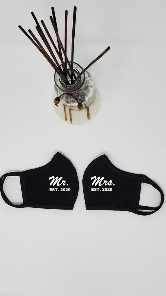 Mr and Mrs Mask Bride and Groom Mask