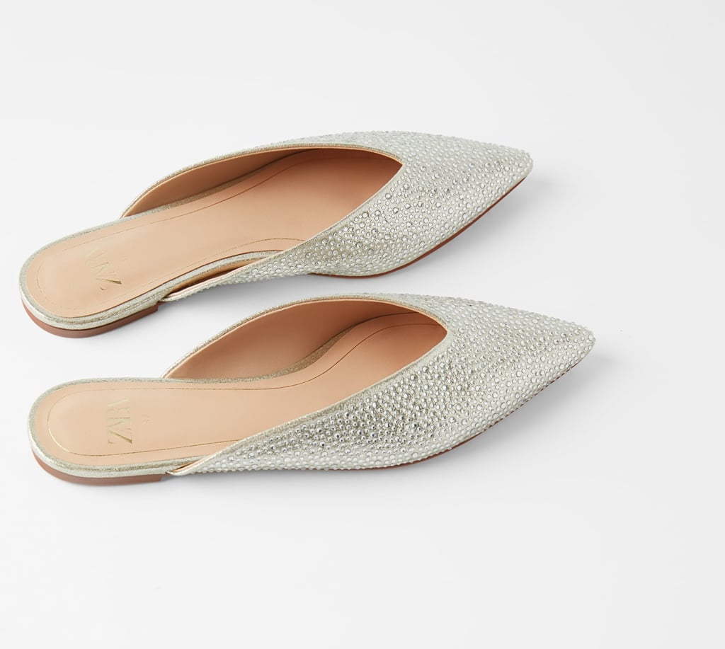 ivory sparkle flats