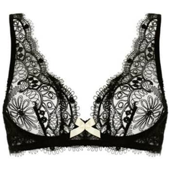 Black stretch Leavers lace push-up bra - La Perla - Asia