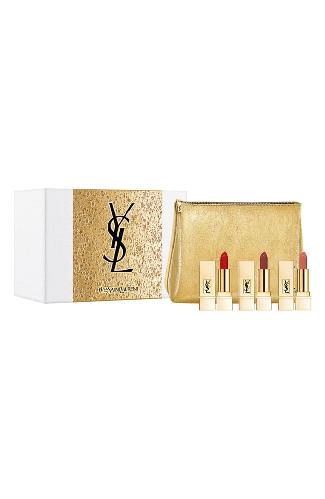 For the Mom Who's Constantly Reapplying: YSL Travel Size Rouge Pur Couture Lipstick Trio