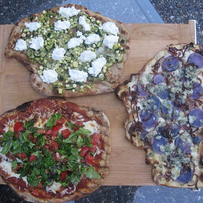 Grilled Red, White, And Blue Pizzas Grilled Red, White, And Blue Pizzas