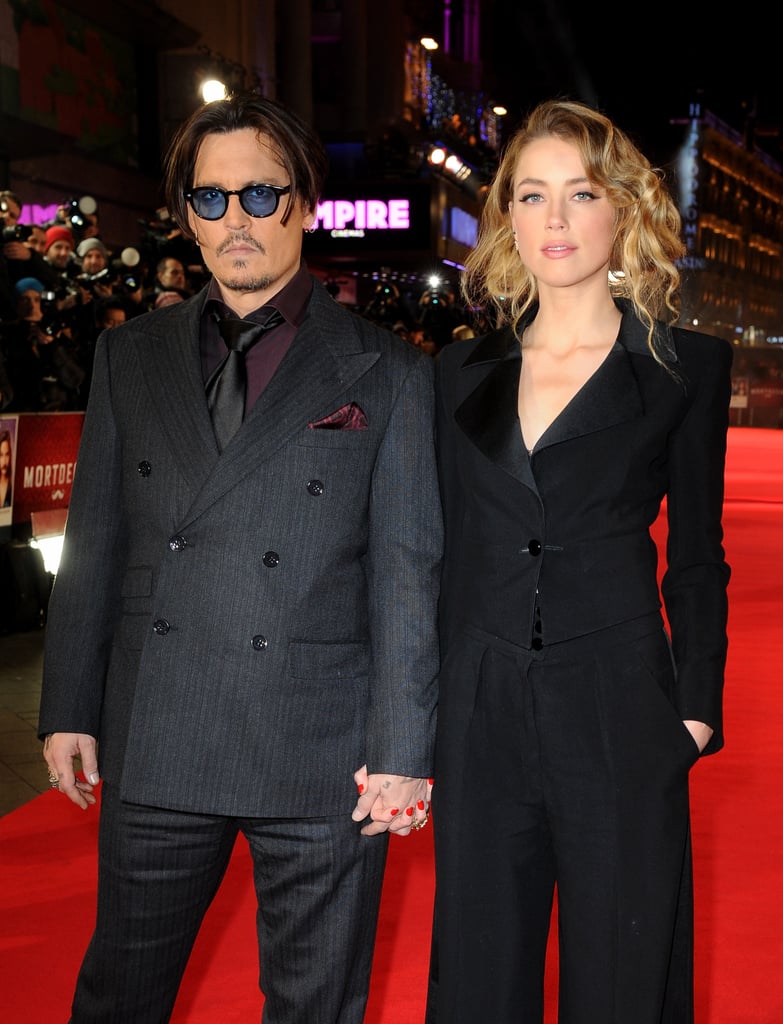 Johnny Depp and Amber Heard turned the London premiere of Mortdecai into a Monday date night.