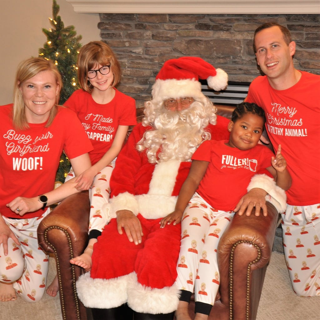 The Whole Family in Their Matching Home Alone PJs