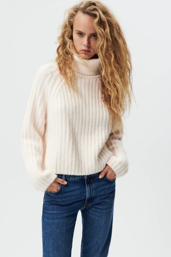 A Chunky Knit: Zara Ribbed Knit Sweater