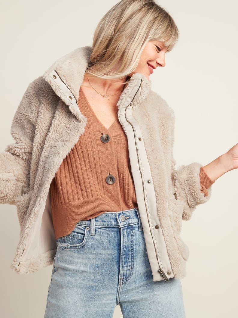 Old Navy Relaxed Cozy Sherpa Faux-Fur Jacket