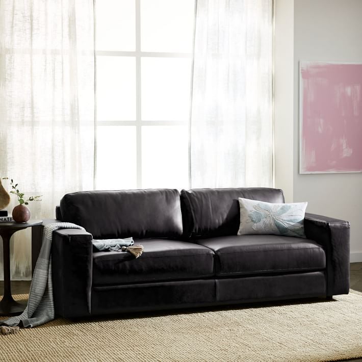 Best Leather Sleeper Sofa: West Elm Urban Leather Sleeper Sofa
