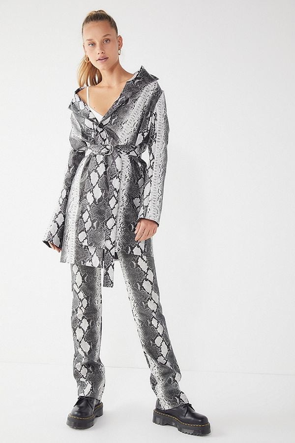 I.Am.Gia Brandy Snakeskin Trench Coat