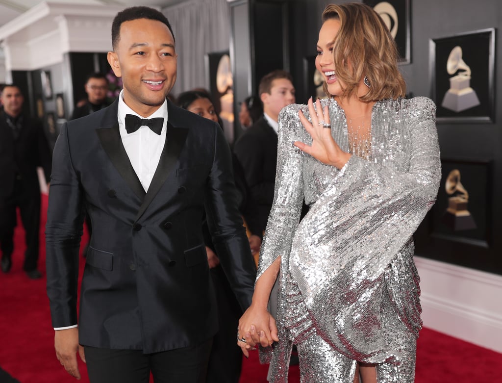 John Legend and Chrissy Teigen at the 2018 Grammys