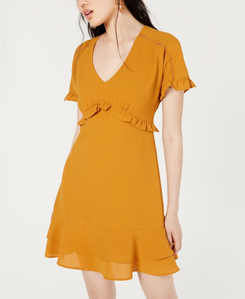 City Studios V-Neck Ruffled Dress