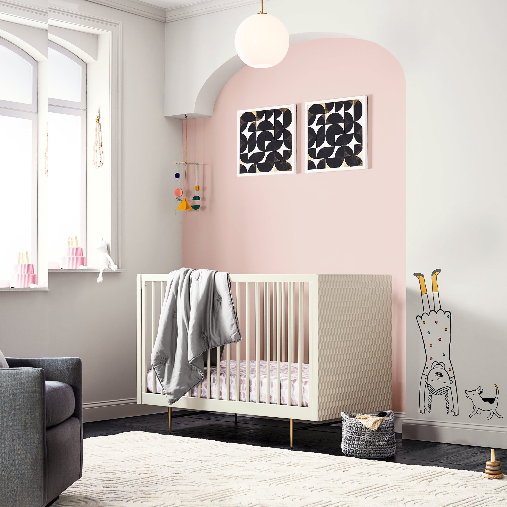 west elm x pbk audrey convertible crib