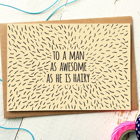 Hairy Dad Valentine's Day Card