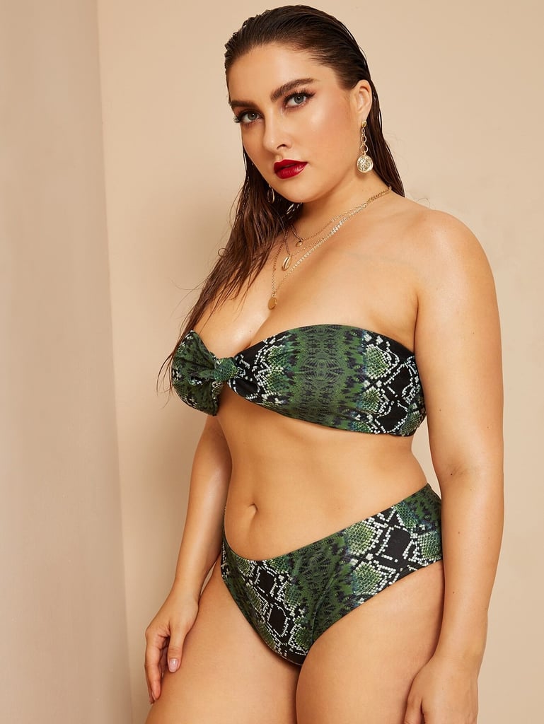 bandeau bikini top shein