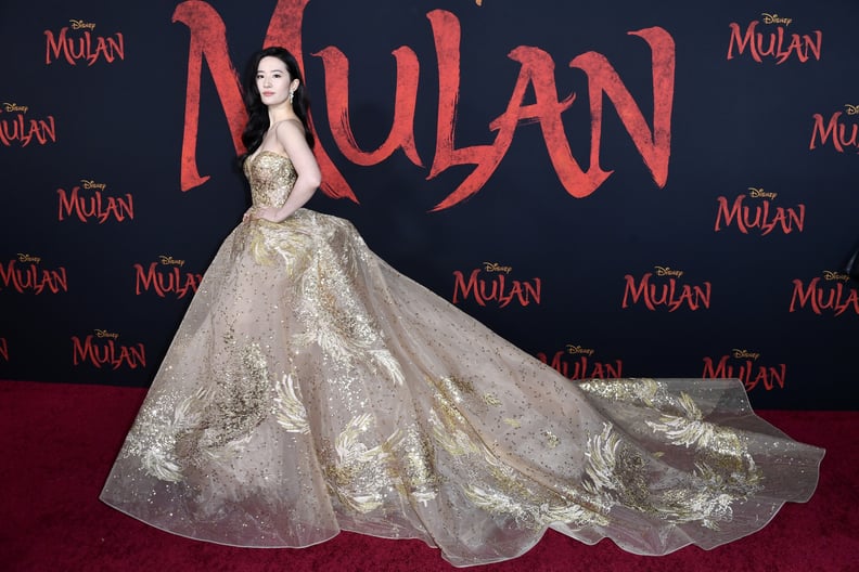 Liu Yifei Wearing Elie Saab at the Mulan Premiere