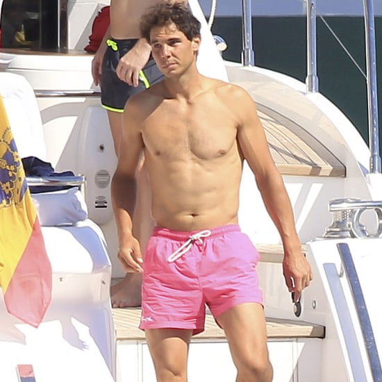 Rafael Nadal Shirtless After Wimbledon 2014
