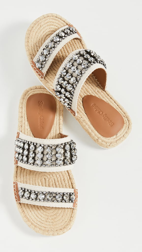 See by Chloe Kaori Crystal Flat Espadrilles