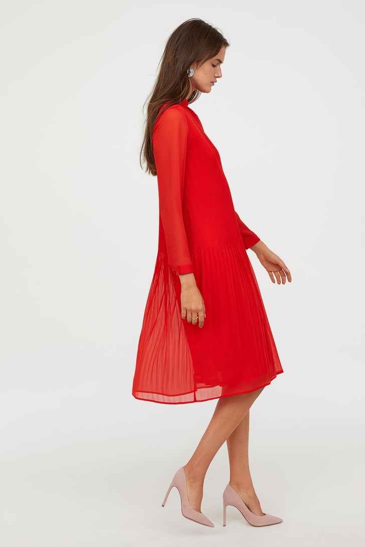 H&M Pleated Dress Holiday Party Clothes From H&M POPSUGAR Fashion