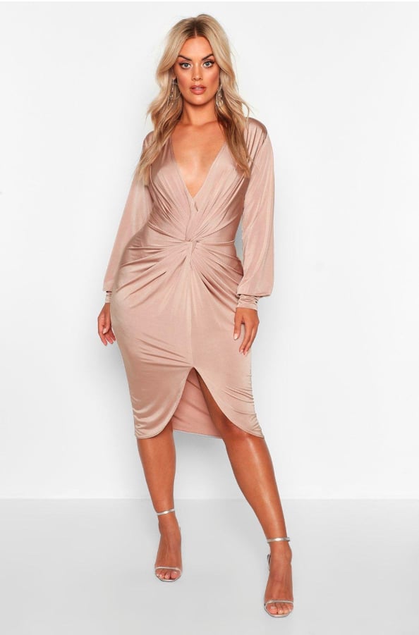 boohoo twist front dress